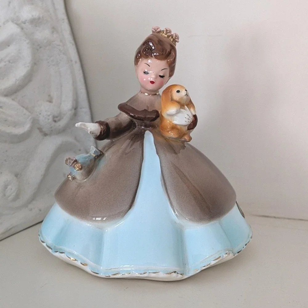 Rare‎ Vintage Josef Originals Little Pet Series Girl with Puppy Dog Figurine